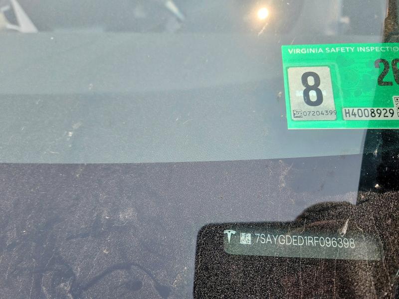 Продажа на аукционе авто 2024 Tesla Model Y, vin: 7SAYGDED1RF096398, номер лота: 67030696