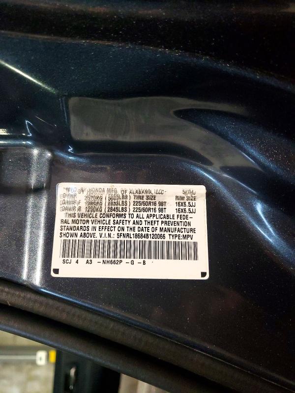 Продажа на аукционе авто 2004 Honda Odyssey, vin: 5FNRL18684B120066, номер лота: 60148416