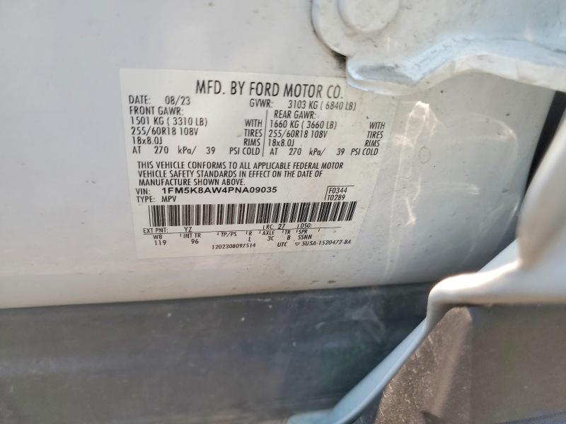 Aukcja sprzedaży 2023 Ford Explorer, vin: 1FM5K8AW4PNA09035, numer aukcji: 61104456