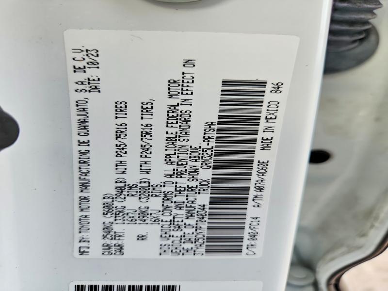 61380286 :رقم المزاد ، 3TYAZ5CN7PT040344 vin ، 2023 Toyota Tacoma مزاد بيع