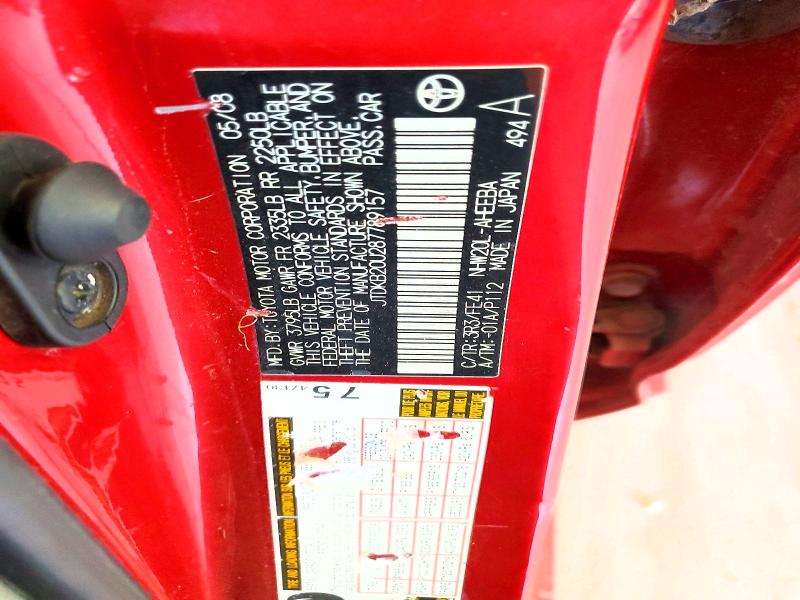 59366416 :رقم المزاد ، JTDKB20U287789157 vin ، 2008 Toyota Prius مزاد بيع