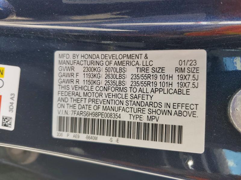 Продаж на аукціоні авто 2023 Honda Cr-v, vin: 7FARS6H98PE008354, номер лоту: 61153566
