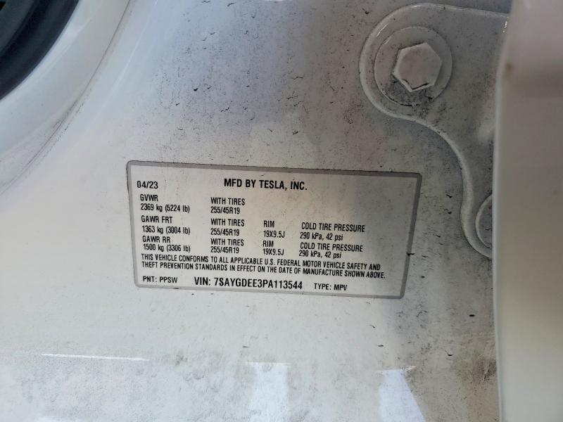Продажа на аукционе авто 2023 Tesla Model Y, vin: 7SAYGDEE3PA113544, номер лота: 63183626