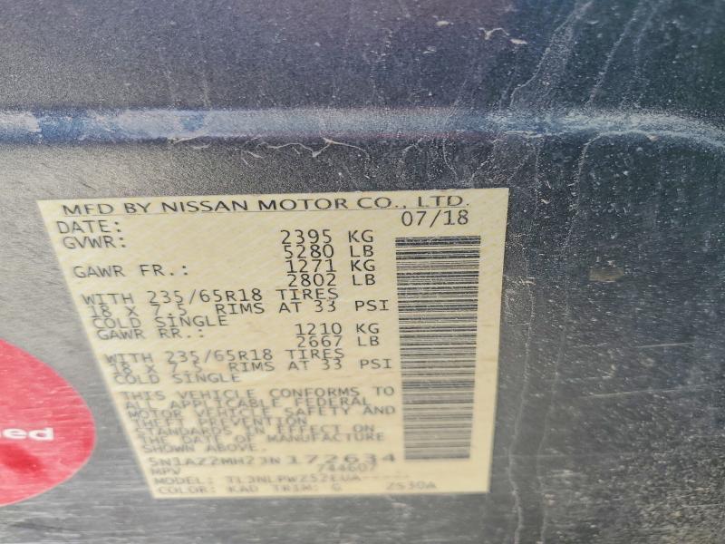 59172456 :رقم المزاد ، 5N1AZ2MH2JN172634 vin ، 2018 Nissan Murano مزاد بيع