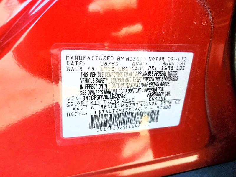 Продаж на аукціоні авто 2020 Nissan Kicks, vin: 3N1CP5DV9LL548746, номер лоту: 60196706
