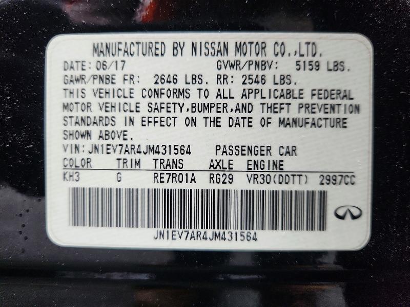Продаж на аукціоні авто 2018 Infiniti Q50, vin: JN1EV7AR4JM431564, номер лоту: 62685616