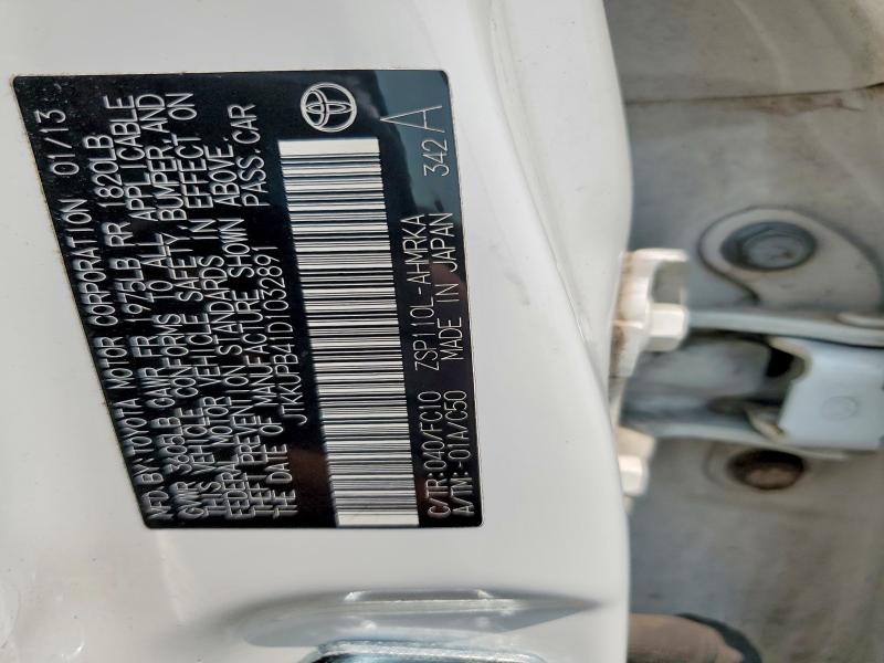 61385746 :رقم المزاد ، JTKKUPB41D1032891 vin ، 2013 Scion Xd مزاد بيع