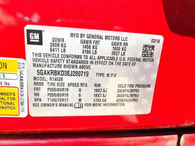 2014 Buick Enclave მანქანა იყიდება აუქციონზე, vin: 5GAKRBKD3EJ280719, აუქციონის ნომერი: 62594606
