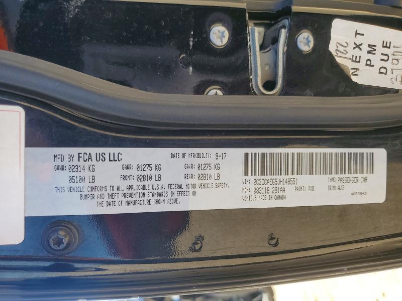 59843426 :رقم المزاد ، 2C3CCAEG5JH148551 vin ، 2018 Chrysler 300 مزاد بيع