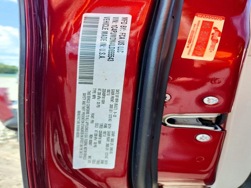 Продажа на аукционе авто 2020 Jeep Cherokee, vin: 1C4PJMDN4LD655543, номер лота: 62220846