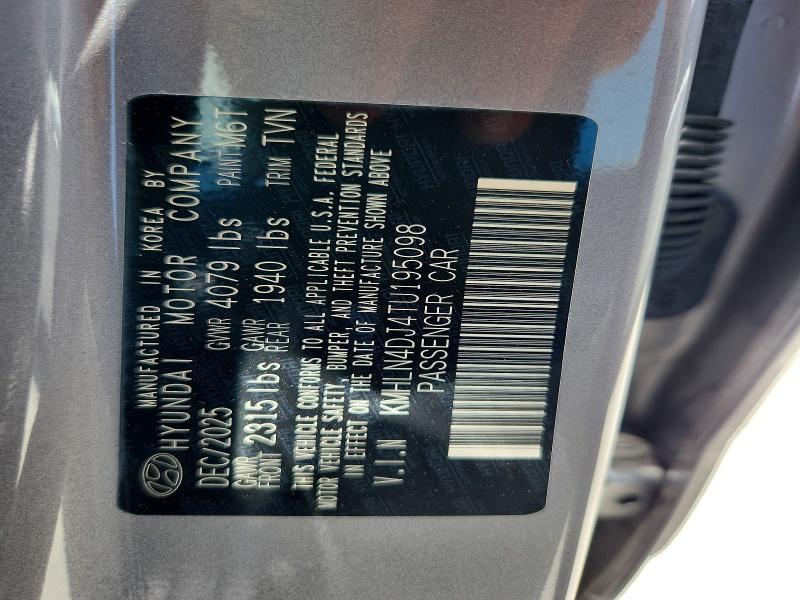 Продаж на аукціоні авто 2026 Hyundai Elantra, vin: KMHLN4DJ4TU195098, номер лоту: 62458536