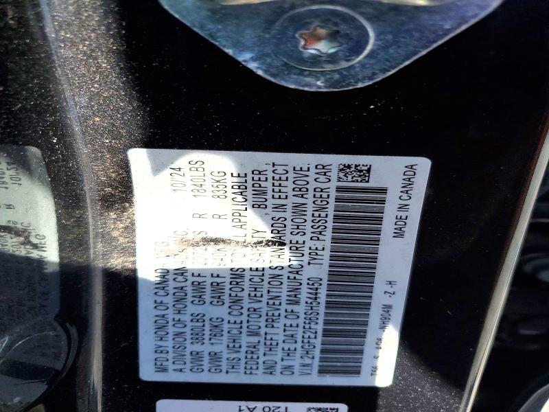 Продаж на аукціоні авто 2025 Honda Civic, vin: 2HGFE2F56SH544450, номер лоту: 61817786
