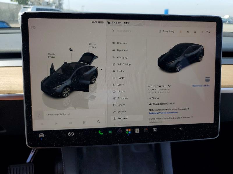 61768686 :رقم المزاد ، 7SAYGDEE1RA245625 vin ، 2024 Tesla Model Y مزاد بيع