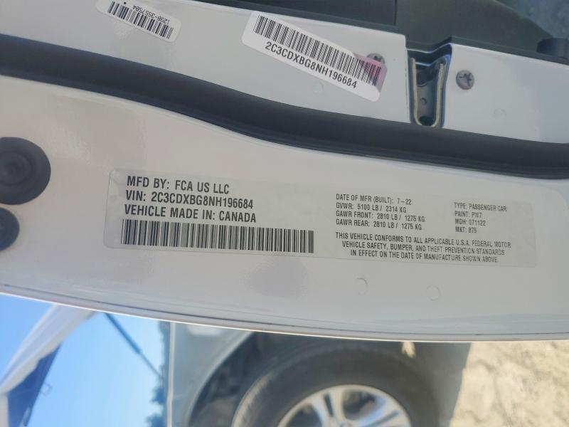 Продажа на аукционе авто 2022 Dodge Charger, vin: 2C3CDXBG8NH196684, номер лота: 61935746