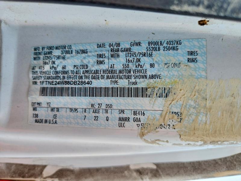 Aukcja sprzedaży 2008 Ford Econoline, vin: 1FTNE24W88DB28640, numer aukcji: 61698646