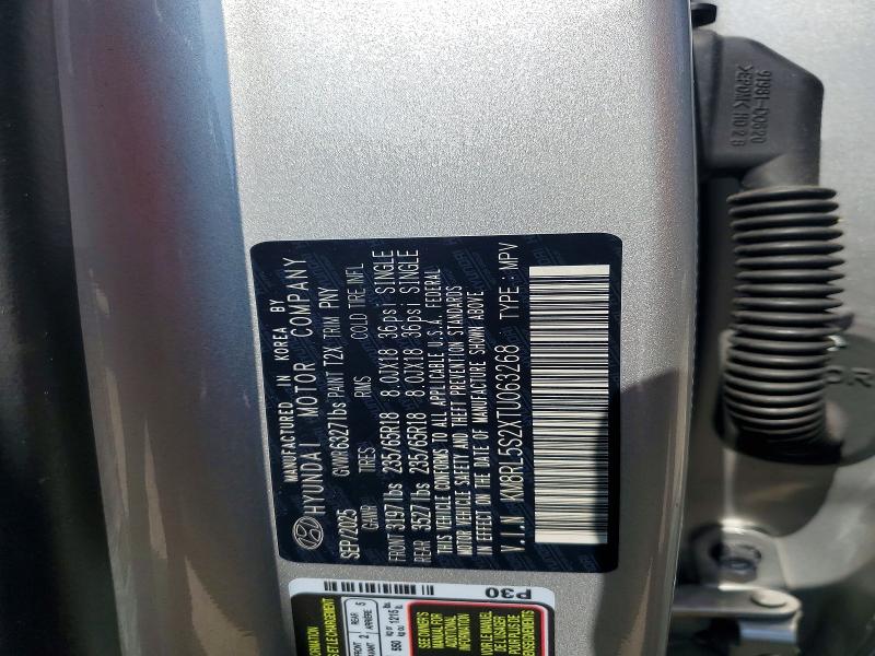 2026 Hyundai Palisade მანქანა იყიდება აუქციონზე, vin: KM8RL5S2XTU063268, აუქციონის ნომერი: 59678596