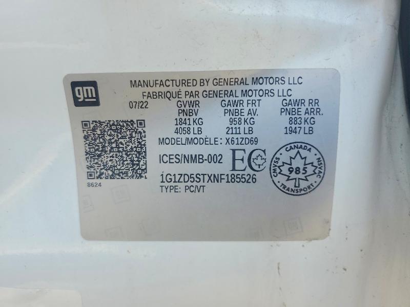 Продажа на аукционе авто 2022 Chevrolet Malibu, vin: 1G1ZD5STXNF185526, номер лота: 61132366