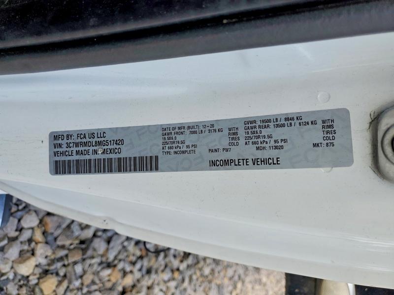 2021 Ram 5500 მანქანა იყიდება აუქციონზე, vin: 3C7WRMDL8MG517420, აუქციონის ნომერი: 59016606