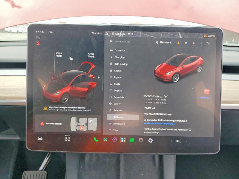 Aukcja sprzedaży 2023 Tesla Model Y, vin: 7SAYGDEE4PF957949, numer aukcji: 61721586