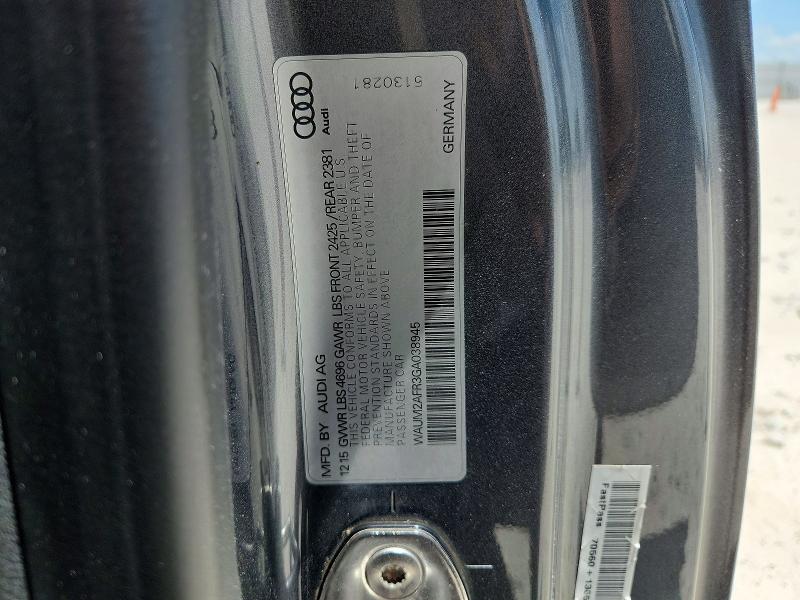 Aukcja sprzedaży 2016 Audi A5, vin: WAUM2AFR3GA038945, numer aukcji: 62163866