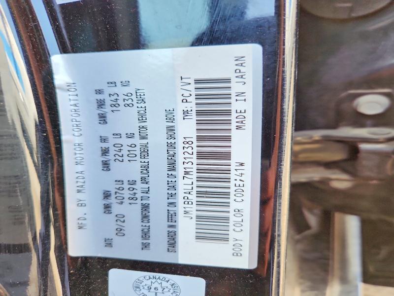 Aukcja sprzedaży 2021 Mazda 3, vin: JM1BPALL7M1312381, numer aukcji: 56956386