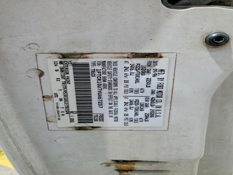 1997 Ford Ranger მანქანა იყიდება აუქციონზე, vin: 1FTCR10U7VUA67237, აუქციონის ნომერი: 61371686
