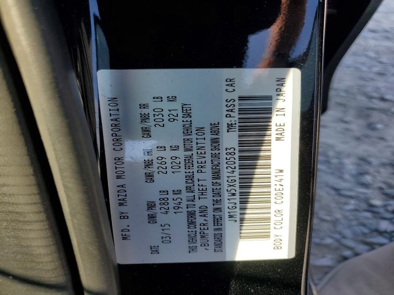 Aukcja sprzedaży 2016 Mazda 6, vin: JM1GJ1W5XG1420583, numer aukcji: 59877136