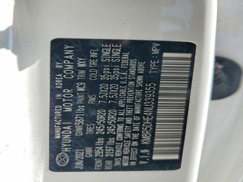 59601086 :رقم المزاد ، KM8R5DHE4NU339355 vin ، 2022 Hyundai Palisade مزاد بيع