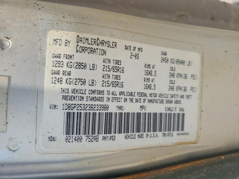 Продаж на аукціоні авто 2003 Dodge Caravan, vin: 1D8GP25323B233980, номер лоту: 59686516