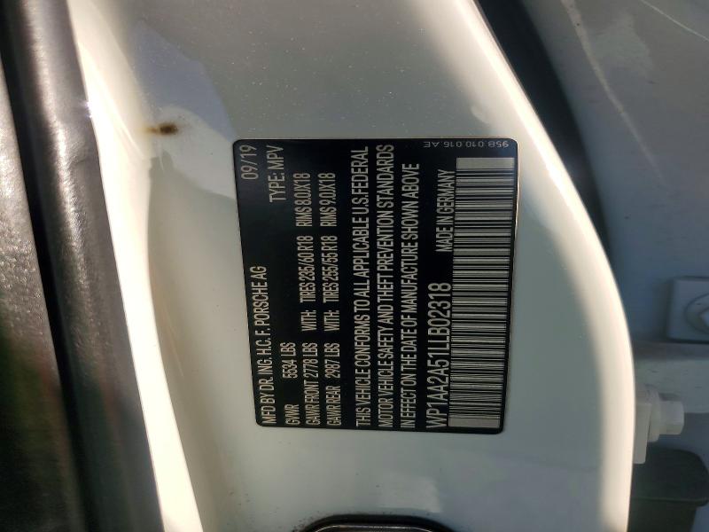 Aukcja sprzedaży 2020 Porsche Macan, vin: WP1AA2A51LLB02318, numer aukcji: 62703646