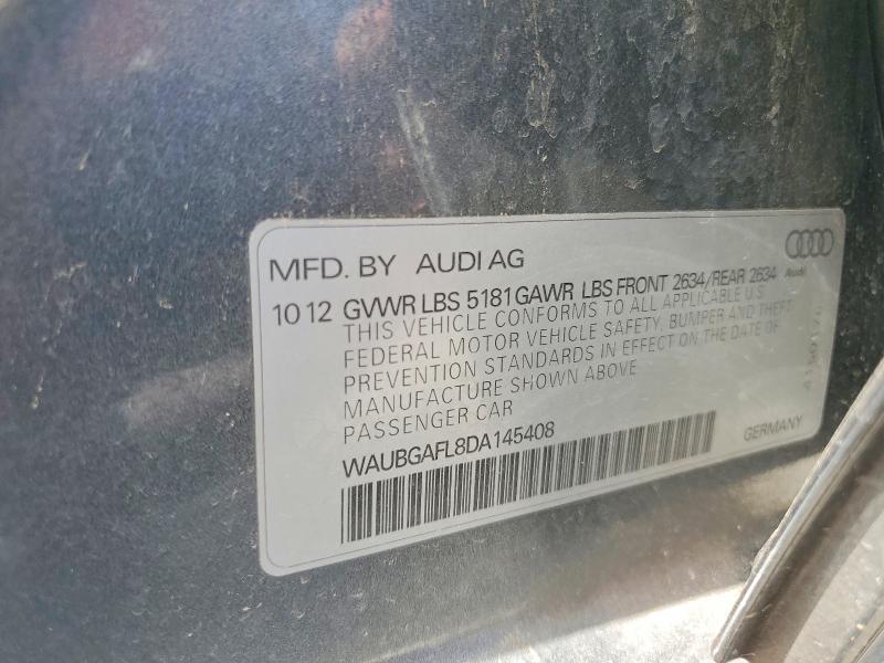 Aukcja sprzedaży 2013 Audi S4, vin: WAUBGAFL8DA145408, numer aukcji: 60786926
