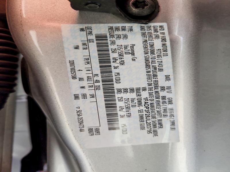 Продажа на аукционе авто 2018 Ford Focus, vin: 1FADP3F28JL203795, номер лота: 61171666