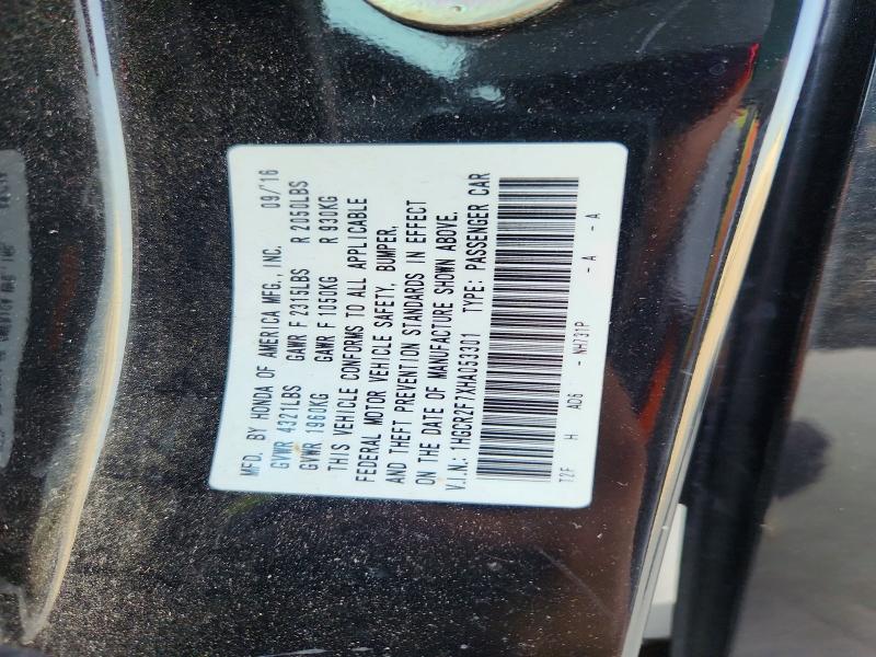 62991456 :رقم المزاد ، 1HGCR2F7XHA053301 vin ، 2017 Honda Accord مزاد بيع