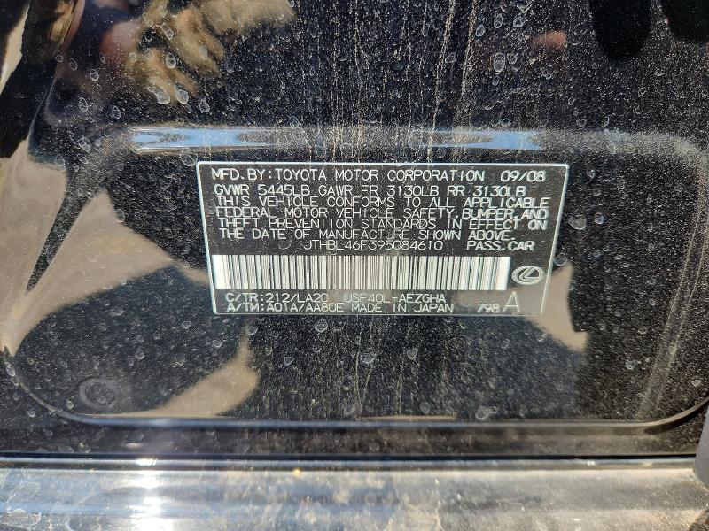 Продаж на аукціоні авто 2009 Lexus Ls, vin: JTHBL46F395084610, номер лоту: 60260326