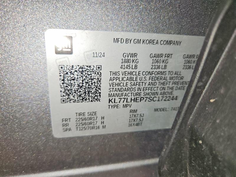 Продаж на аукціоні авто 2025 Chevrolet Trax, vin: KL77LHEP7SC172244, номер лоту: 61545146