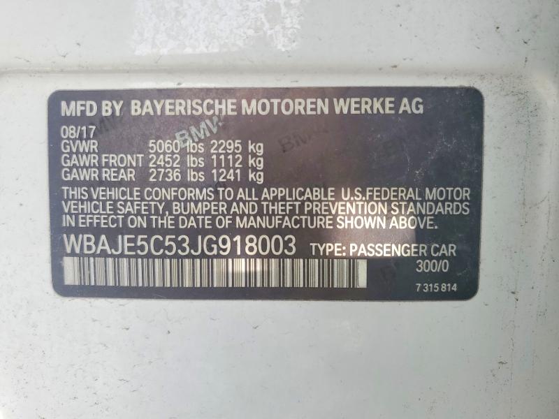Продажа на аукционе авто 2018 Bmw 540, vin: WBAJE5C53JG918003, номер лота: 61773406