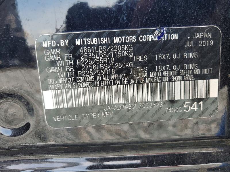 Продажа на аукционе авто 2020 Mitsubishi Outlander, vin: JA4AD3A35LZ003523, номер лота: 63366046