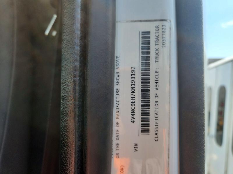 2019 Volvo Vnl მანქანა იყიდება აუქციონზე, vin: 4V4NC9EH7KN193192, აუქციონის ნომერი: 61545436