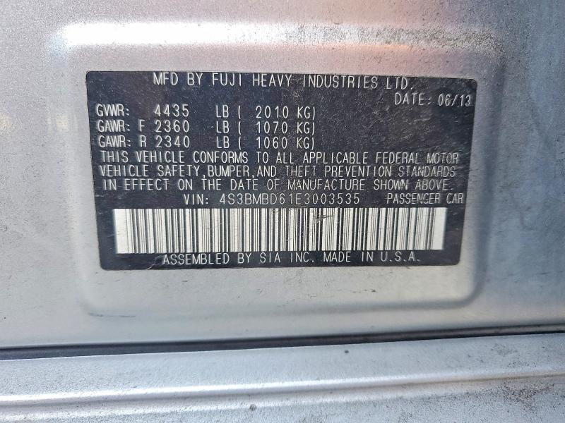 Продажа на аукционе авто 2014 Subaru Legacy, vin: 4S3BMBD61E3003535, номер лота: 63181846