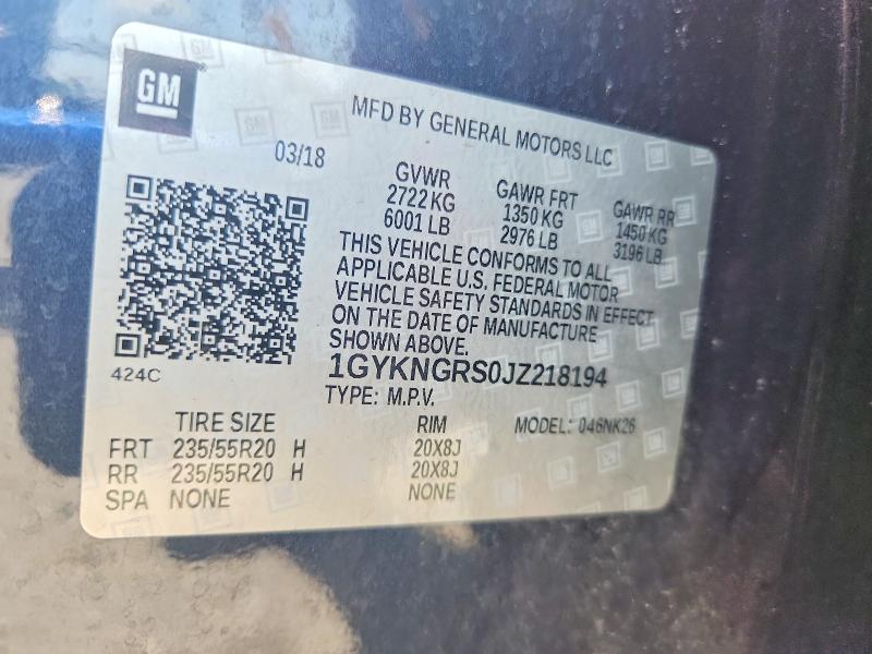 Aukcja sprzedaży 2018 Cadillac Xt5, vin: 1GYKNGRS0JZ218194, numer aukcji: 79135045