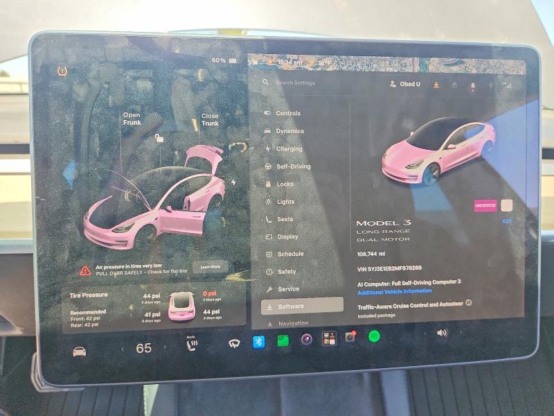 Продаж на аукціоні авто 2021 Tesla Model 3, vin: 5YJ3E1EB2MF878289, номер лоту: 59724086