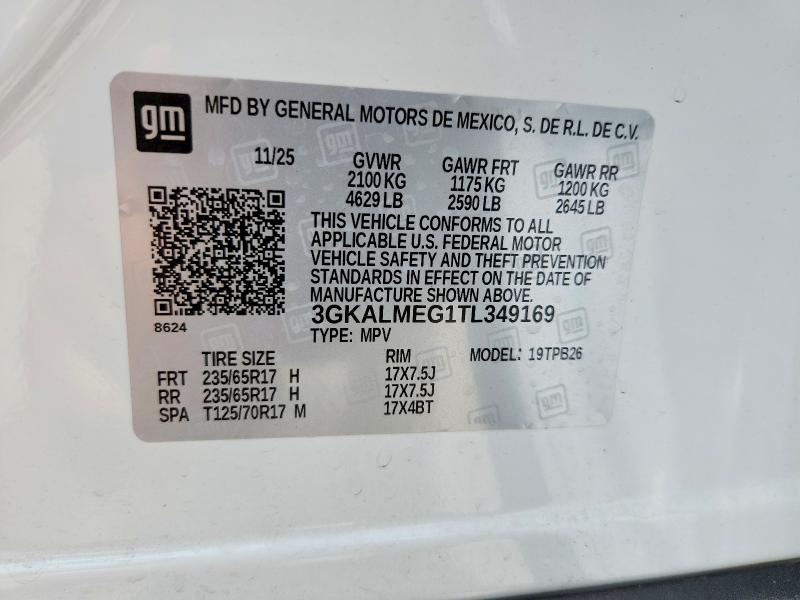 2026 Gmc Terrain მანქანა იყიდება აუქციონზე, vin: 3GKALMEG1TL349169, აუქციონის ნომერი: 60416876