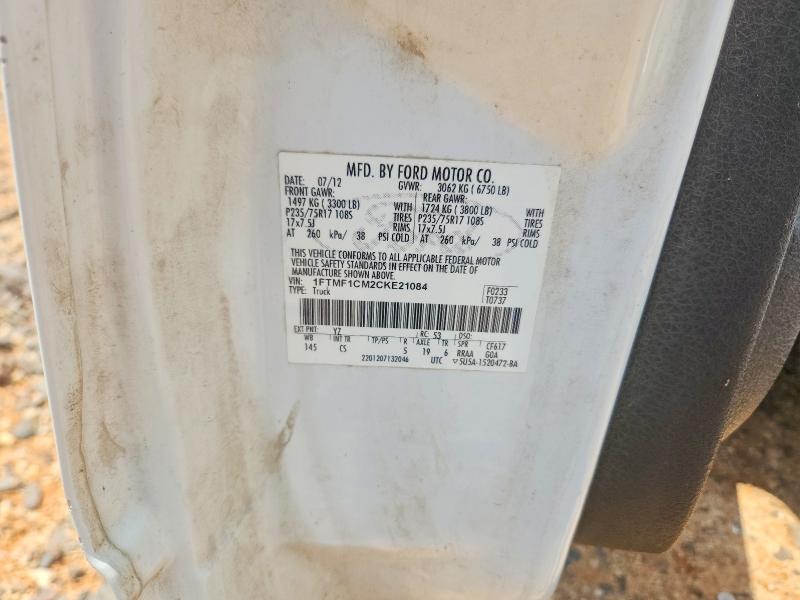 59679186 :رقم المزاد ، 1FTMF1CM2CKE21084 vin ، 2012 Ford F150 مزاد بيع