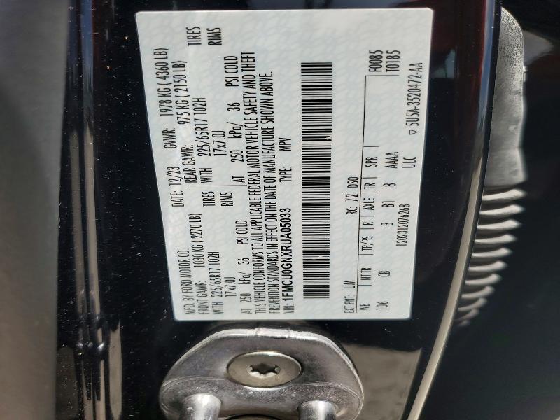 2024 Ford Escape მანქანა იყიდება აუქციონზე, vin: 1FMCU0GNXRUA05033, აუქციონის ნომერი: 61244386