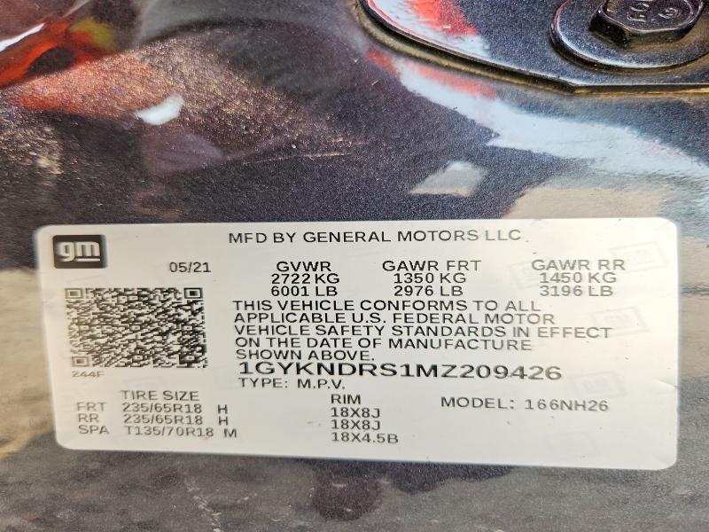 Aukcja sprzedaży 2021 Cadillac Xt5, vin: 1GYKNDRS1MZ209426, numer aukcji: 61071086