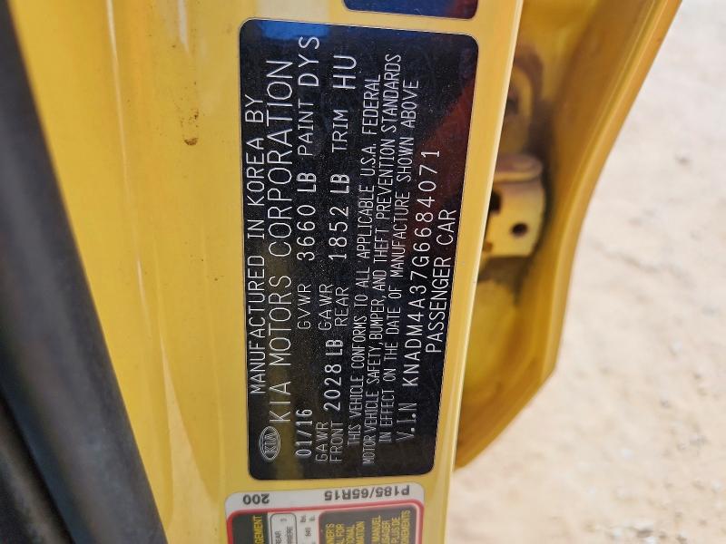 Aukcja sprzedaży 2016 Kia Rio, vin: KNADM4A37G6684071, numer aukcji: 59875936
