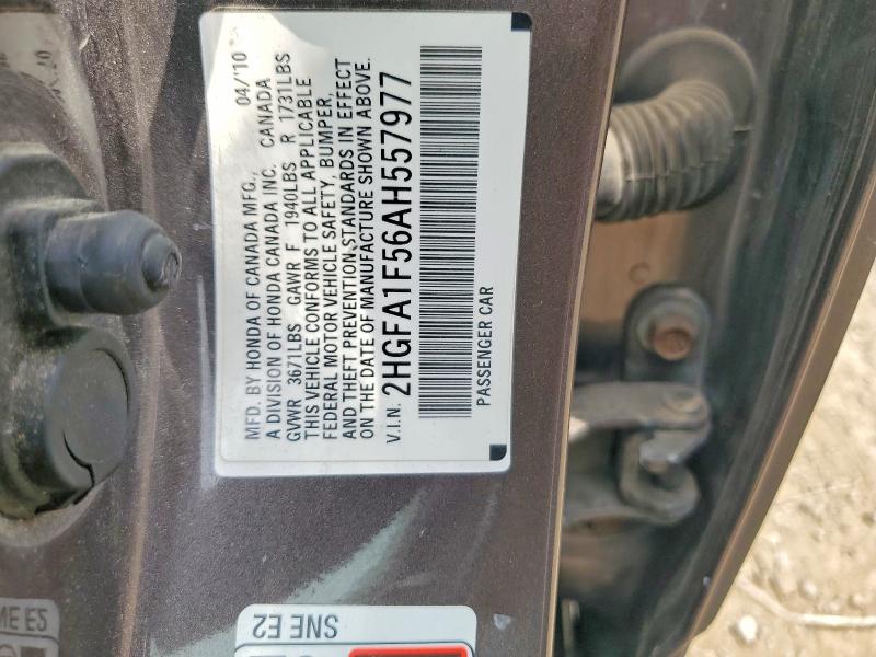 Aukcja sprzedaży 2010 Honda Civic, vin: 2HGFA1F56AH557977, numer aukcji: 61871466