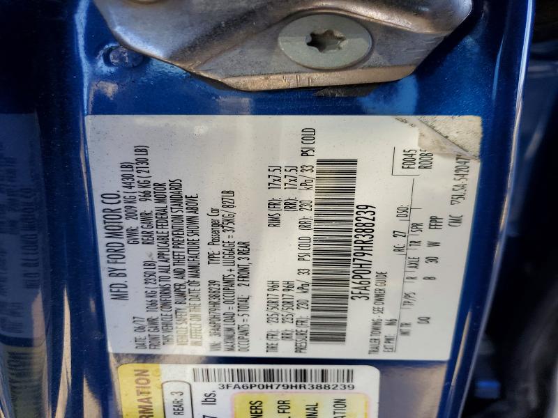 Продажа на аукционе авто 2017 Ford Fusion, vin: 3FA6P0H79HR388239, номер лота: 62121866