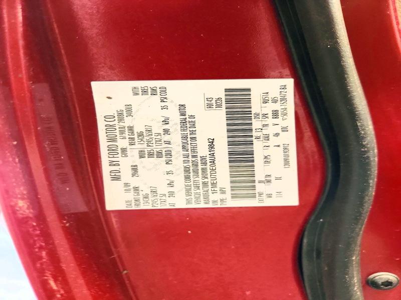 Продажа на аукционе авто 2010 Ford Explorer, vin: 1FMEU7DE0AUA19842, номер лота: 59792186