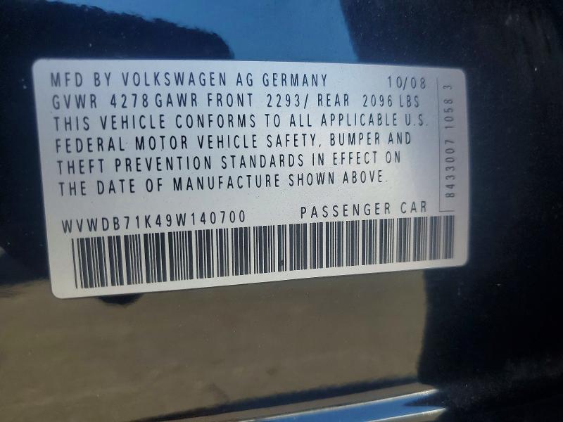 Продажа на аукционе авто 2009 Volkswagen Rabbit, vin: WVWDB71K49W140700, номер лота: 61537756